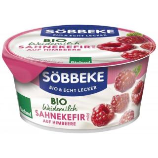 Sahnekefir auf Himbeere - Weidemilch