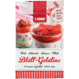 Blatt Gelatine weiß