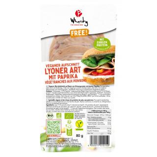 Veganer Aufschnitt Lyoner Art mit Paprika
