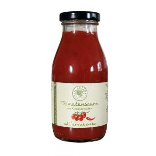 Sauce aus Kirschto- maten  all''arrabiata