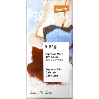 Espresso Milch 38%          aus demeter Kakao