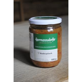 Rindergulasch im Glas