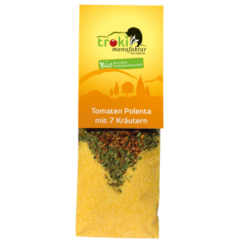Tomatenpolenta mit 7 Kräutern