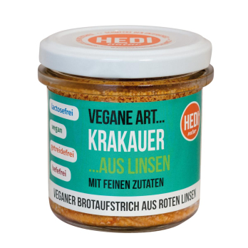 Vegane Art Krakauer aus roten Linsen